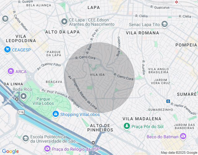 Imóvel no mapa