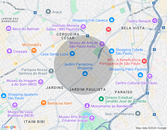 Imóvel no mapa