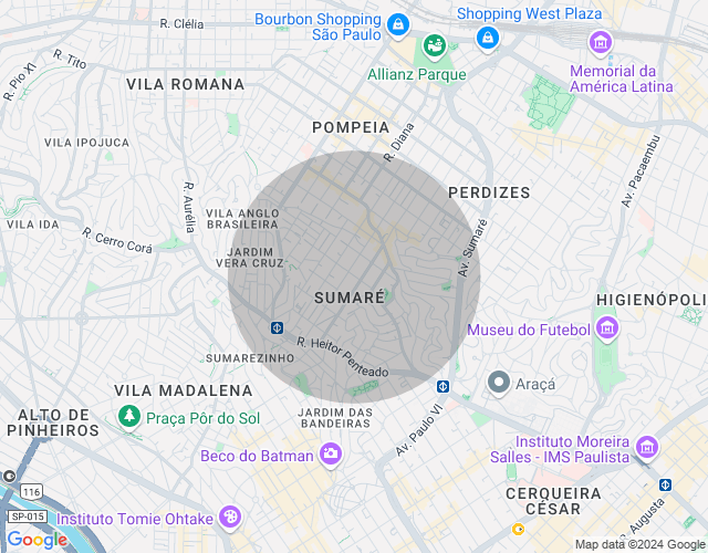 Imóvel no mapa