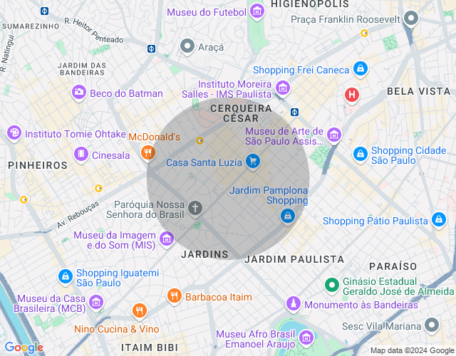 Imóvel no mapa