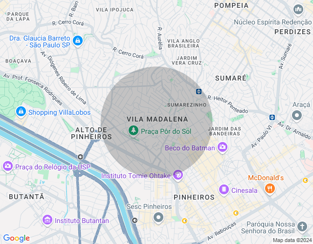 Imóvel no mapa