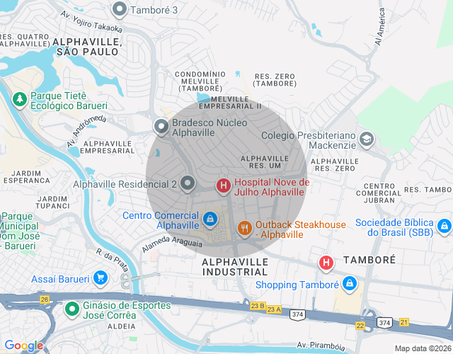 Imóvel no mapa