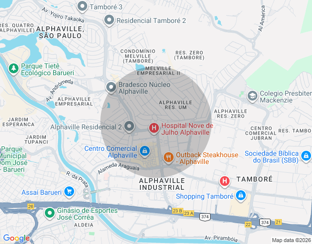Imóvel no mapa