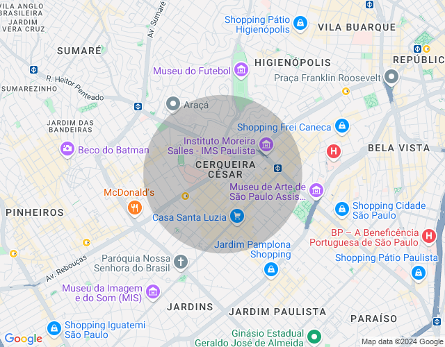 Imóvel no mapa