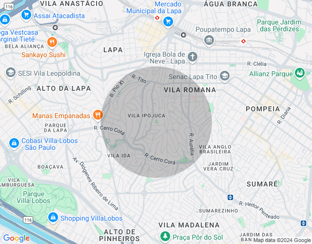 Imóvel no mapa