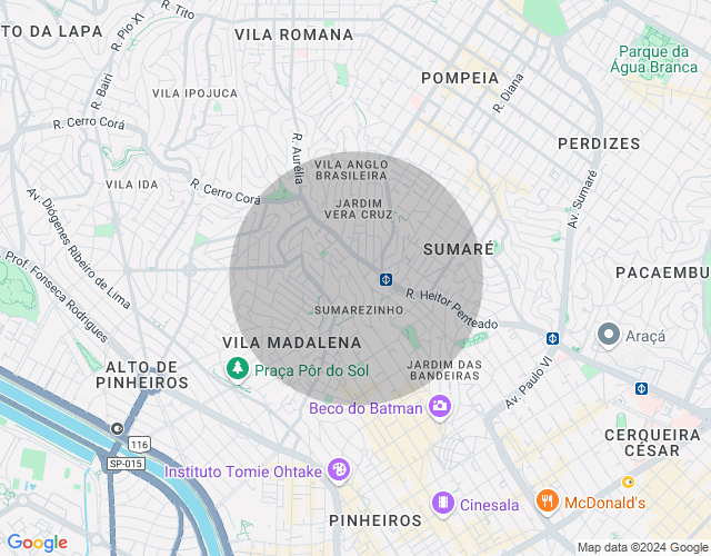 Imóvel no mapa