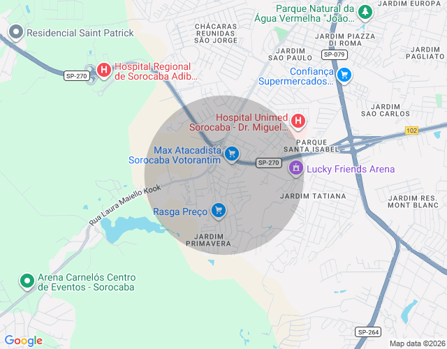 Imóvel no mapa