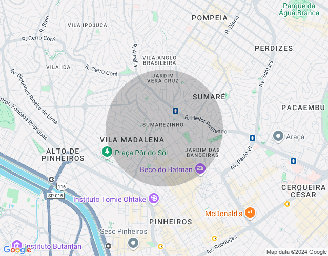 Imóvel no mapa