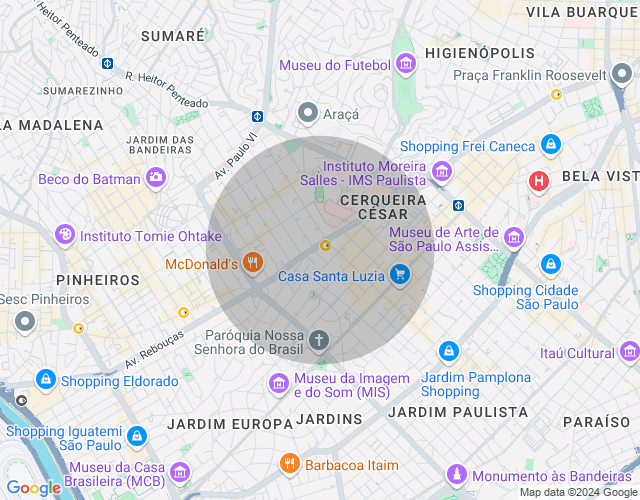 Imóvel no mapa