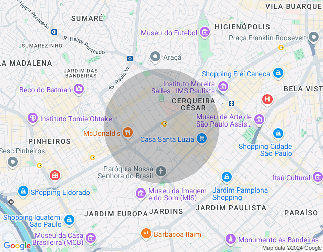 Imóvel no mapa