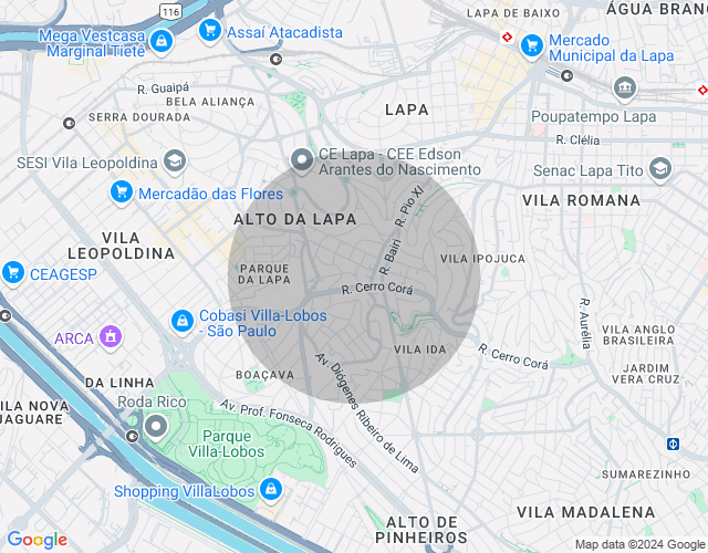 Imóvel no mapa