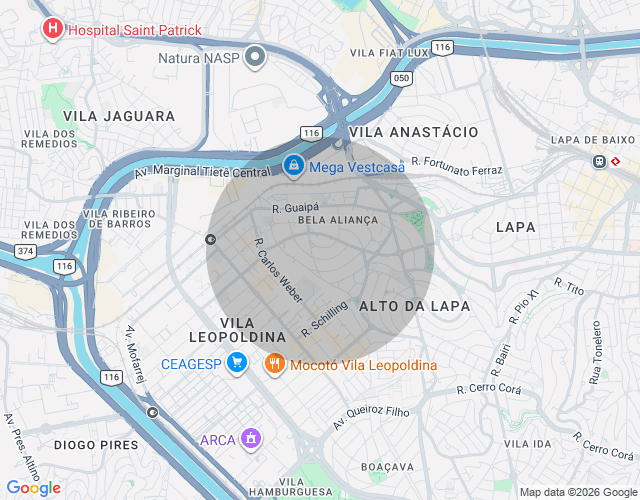 Imóvel no mapa