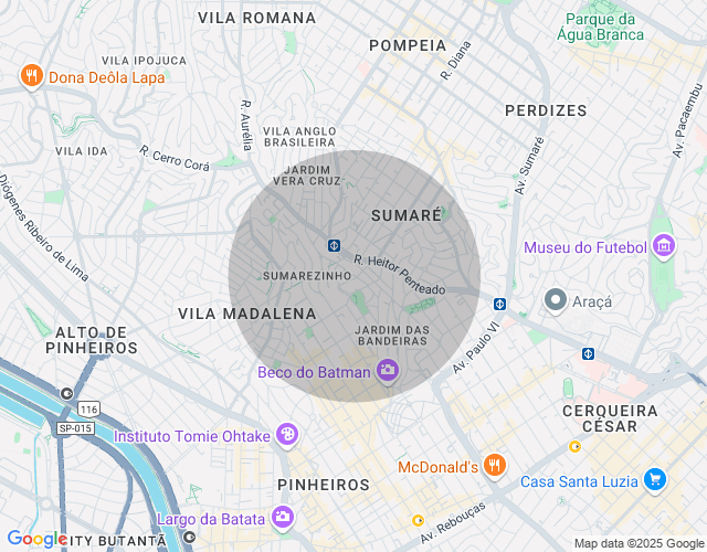 Imóvel no mapa