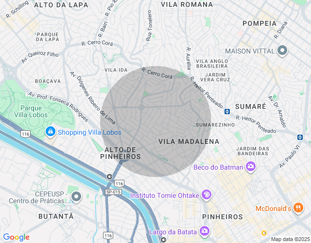 Imóvel no mapa