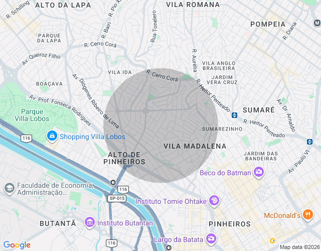 Imóvel no mapa