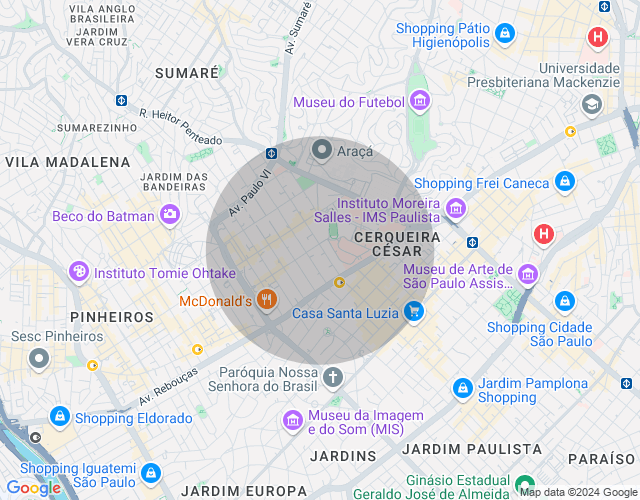 Imóvel no mapa