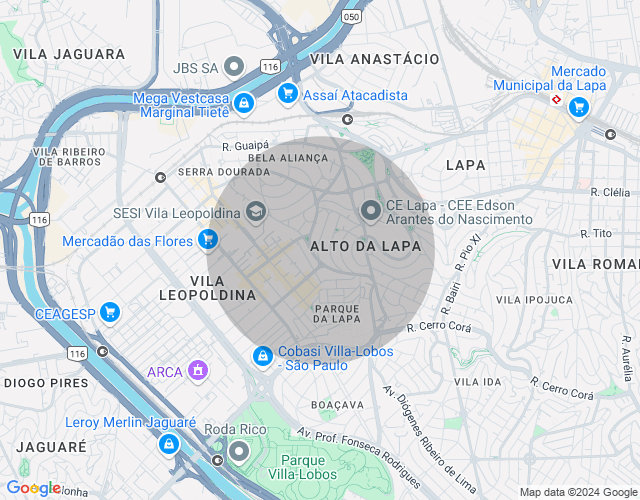 Imóvel no mapa