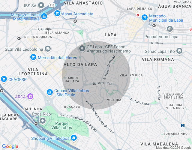 Imóvel no mapa