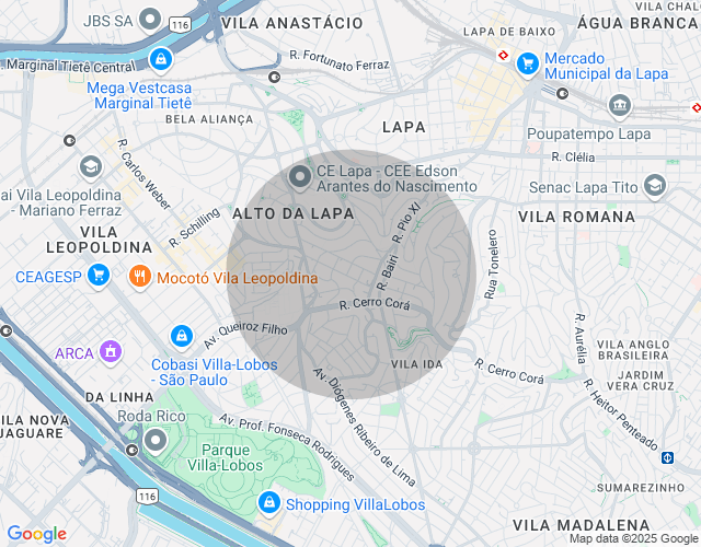 Imóvel no mapa