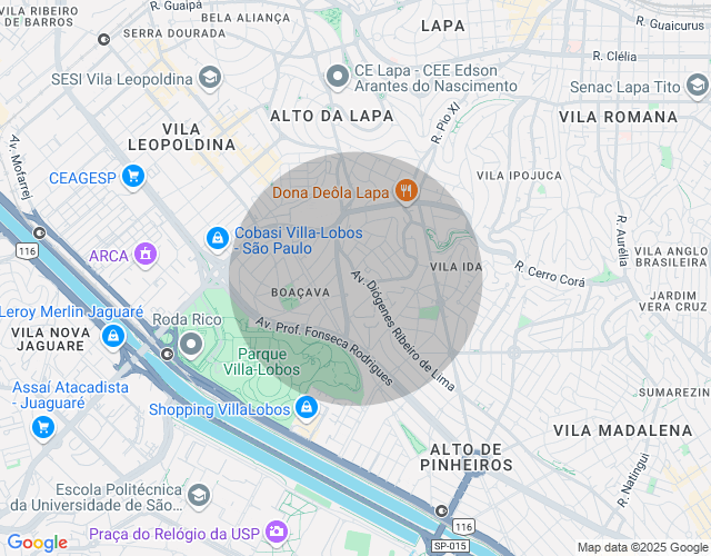 Imóvel no mapa