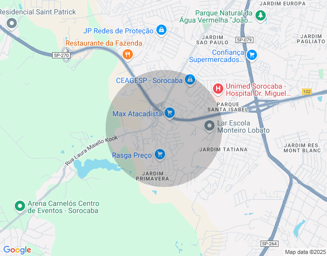 Imóvel no mapa