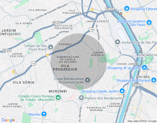 Imóvel no mapa