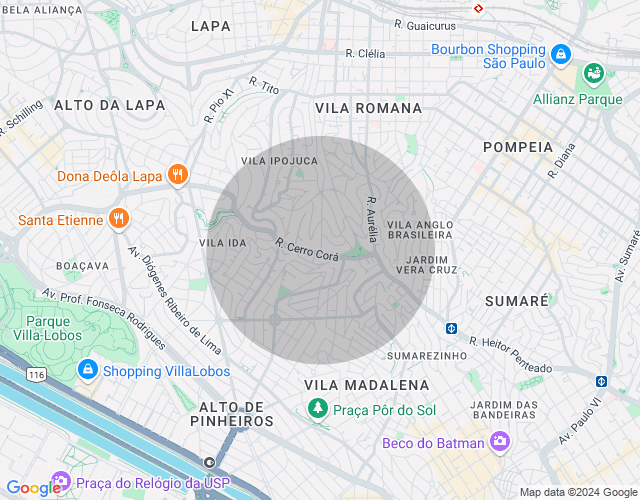 Imóvel no mapa