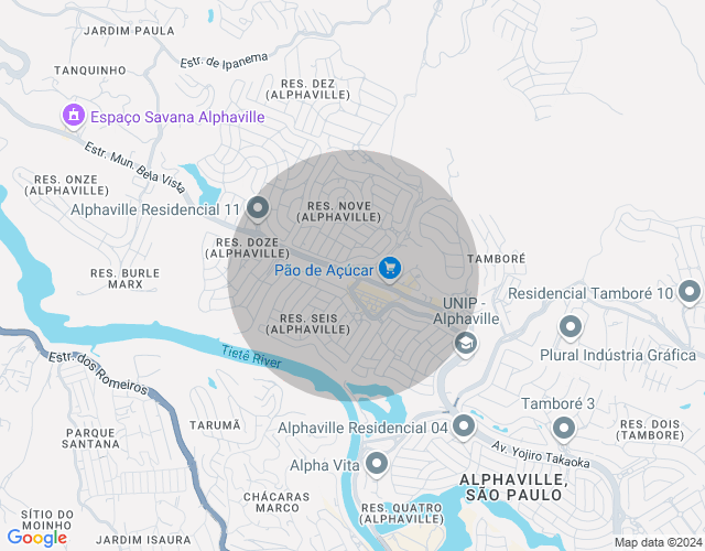 Imóvel no mapa