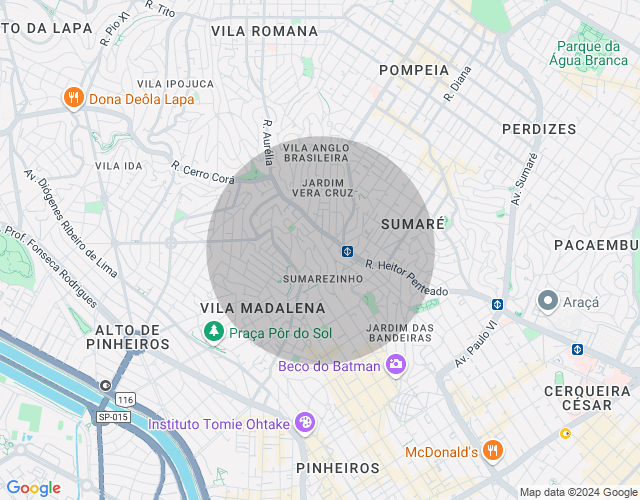 Imóvel no mapa