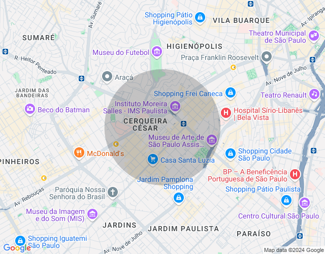 Imóvel no mapa