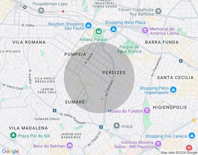 Imóvel no mapa