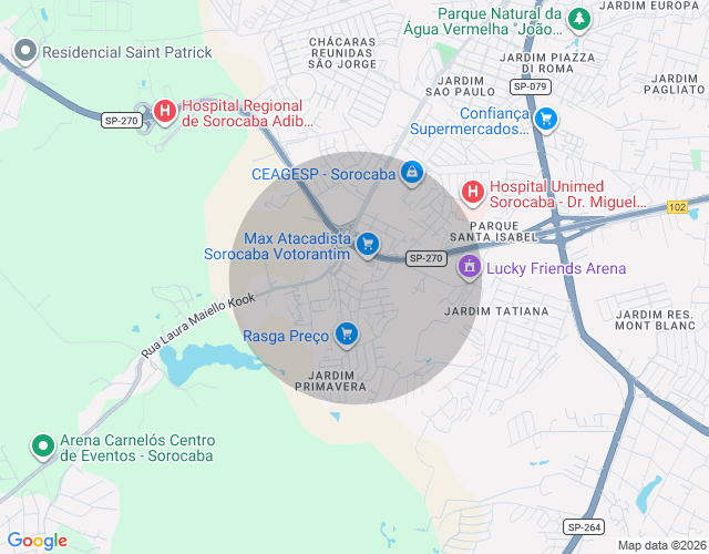 Imóvel no mapa