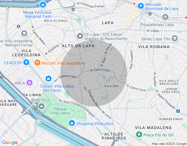Imóvel no mapa