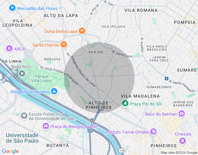 Imóvel no mapa