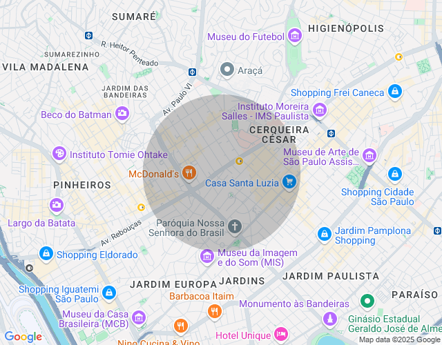 Imóvel no mapa