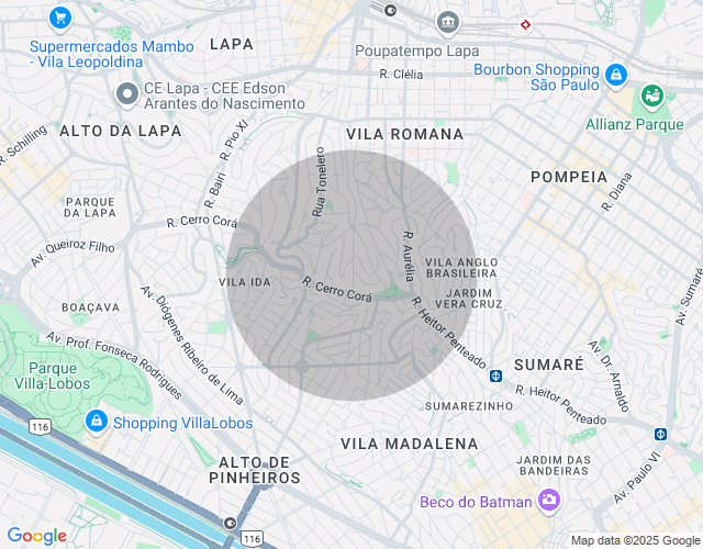 Imóvel no mapa