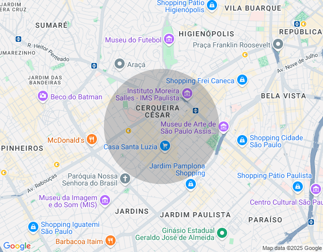 Imóvel no mapa