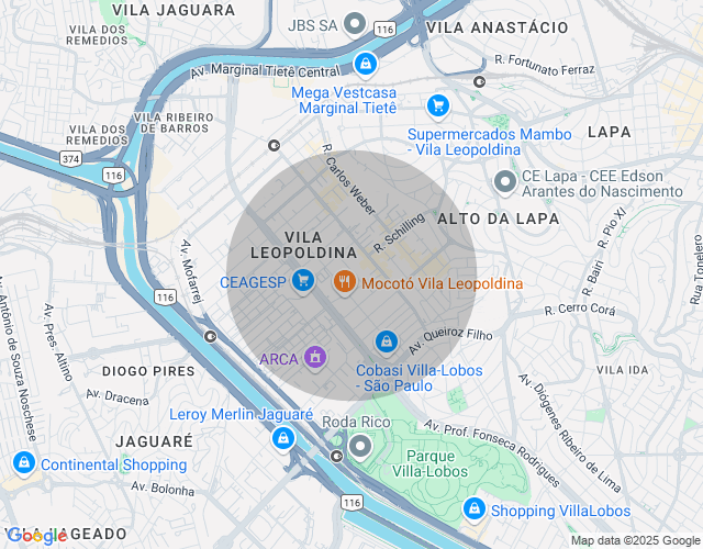 Imóvel no mapa