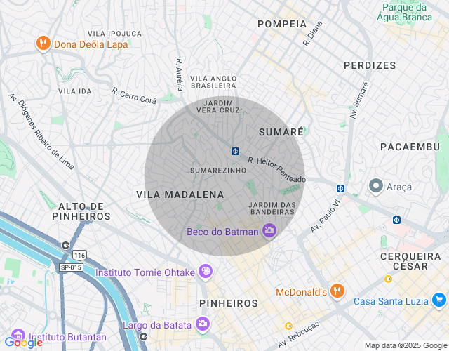 Imóvel no mapa