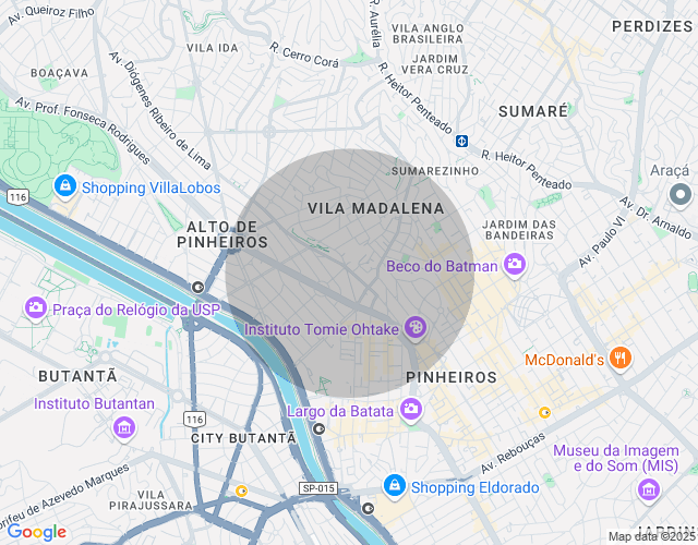 Imóvel no mapa