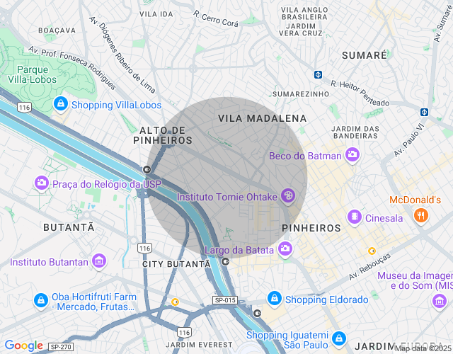 Imóvel no mapa