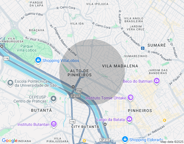 Imóvel no mapa