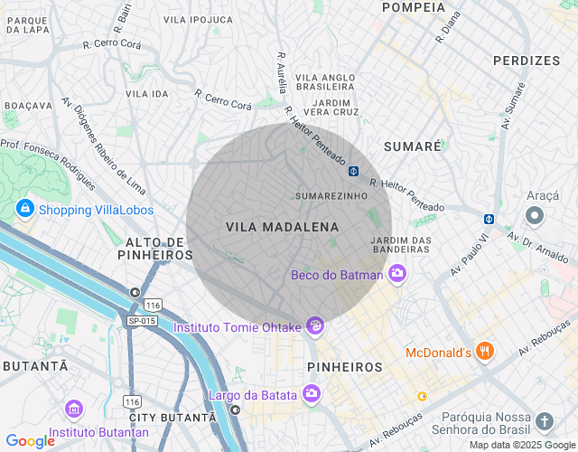 Imóvel no mapa
