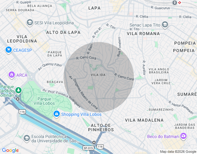 Imóvel no mapa