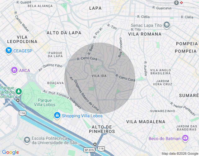 Imóvel no mapa