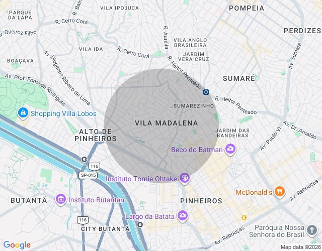 Imóvel no mapa