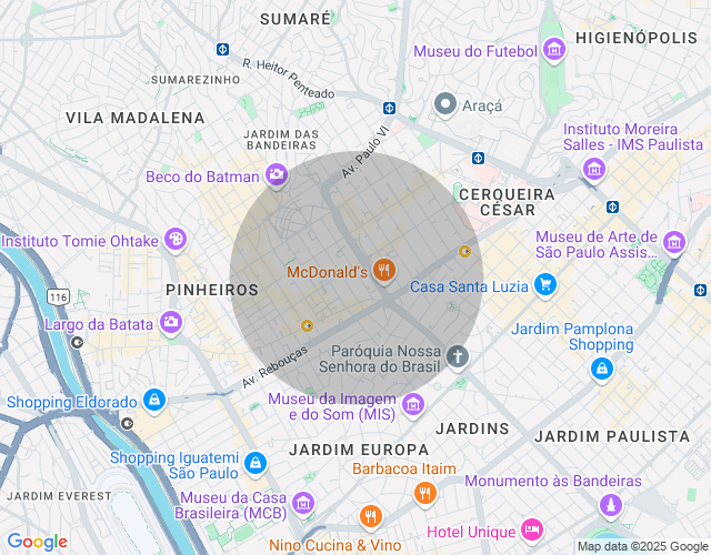 Imóvel no mapa