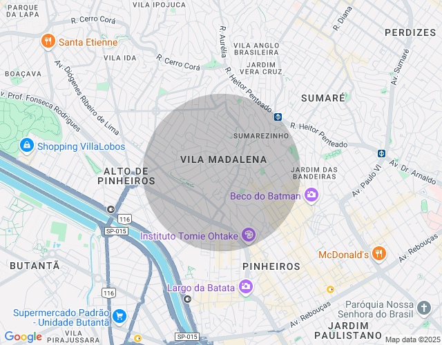 Imóvel no mapa