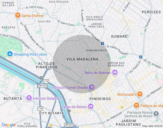 Imóvel no mapa