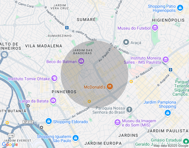 Imóvel no mapa